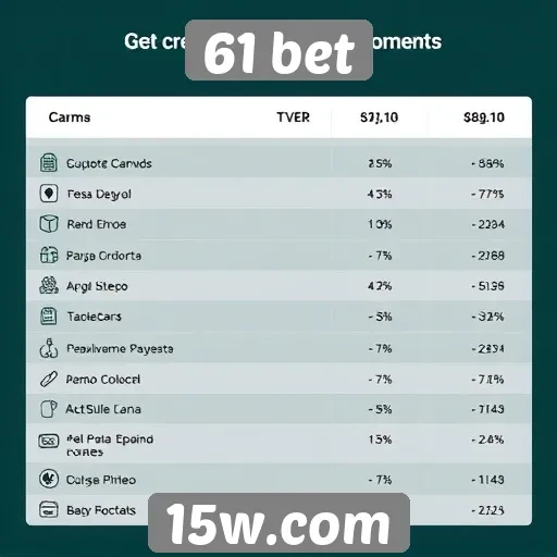 Opções de pagamento disponíveis no 61 bet